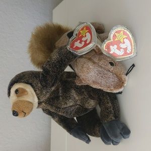 TY Beanie Baby - Slowpoke & Chipper 1999